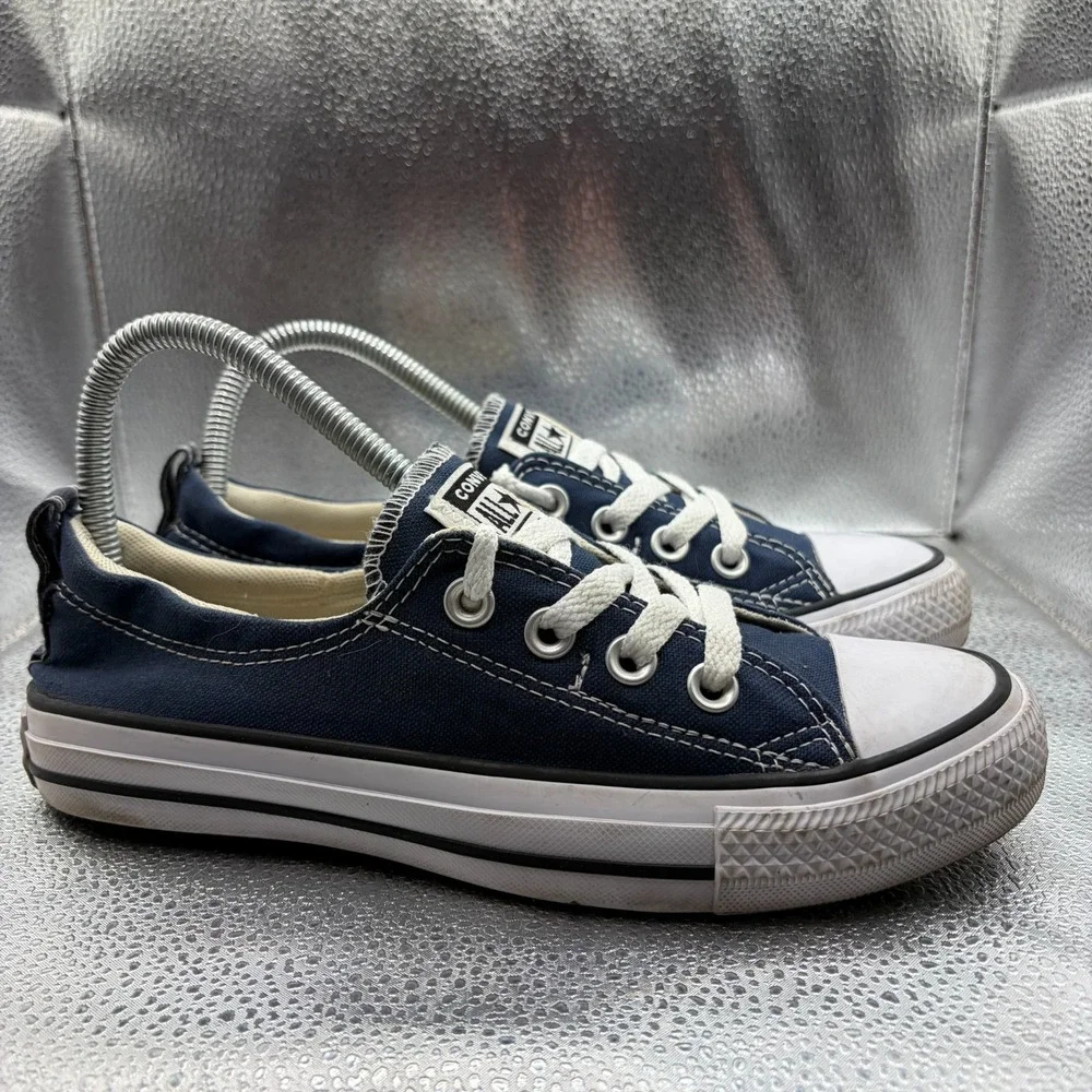 Size 7 Converse Chuck Taylor All Star Shoreline Navy Womens Low Shoes 537080C